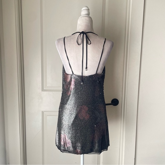 New Free People Double Take Sequin Slip Mini Dress Small - Picture 7 of 8